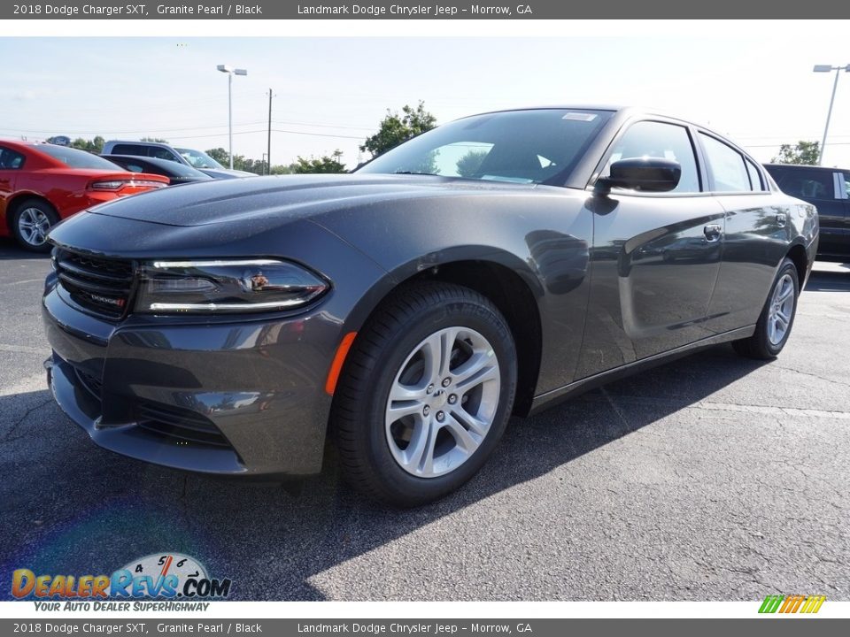 2018 Dodge Charger SXT Granite Pearl / Black Photo #1