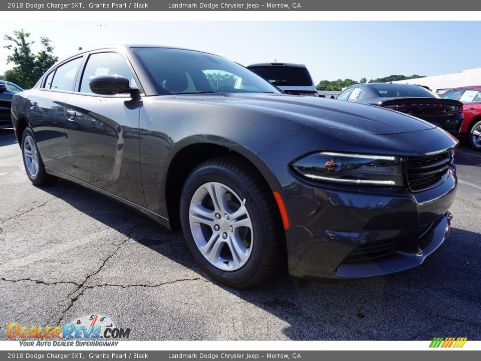 2018 Dodge Charger SXT Granite Pearl / Black Photo #4