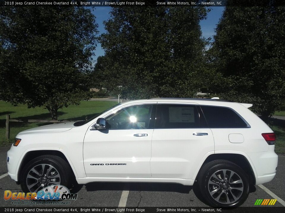 2018 Jeep Grand Cherokee Overland 4x4 Bright White / Brown/Light Frost Beige Photo #1