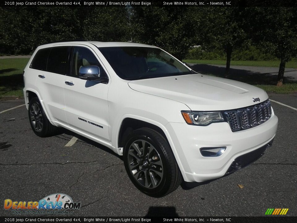 2018 Jeep Grand Cherokee Overland 4x4 Bright White / Brown/Light Frost Beige Photo #4