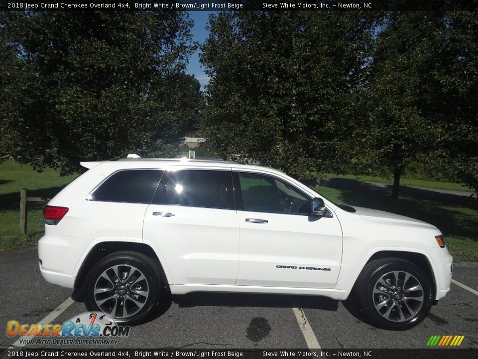 2018 Jeep Grand Cherokee Overland 4x4 Bright White / Brown/Light Frost Beige Photo #5