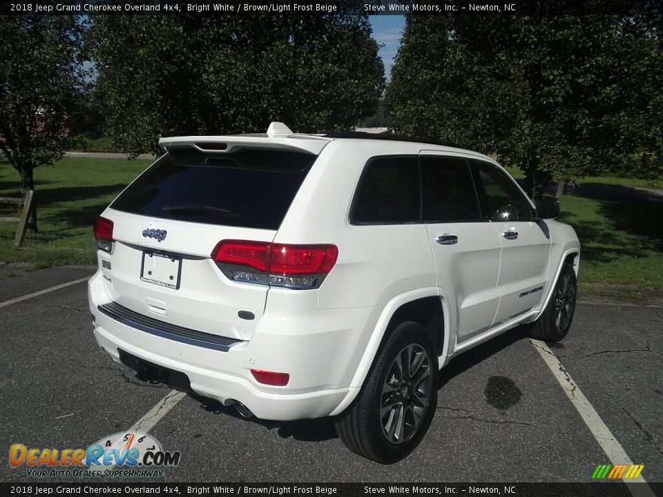 2018 Jeep Grand Cherokee Overland 4x4 Bright White / Brown/Light Frost Beige Photo #6