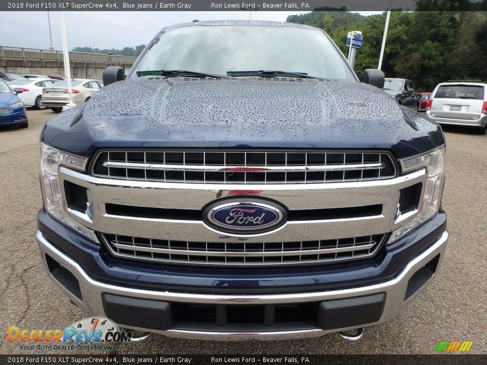 2018 Ford F150 XLT SuperCrew 4x4 Blue Jeans / Earth Gray Photo #7