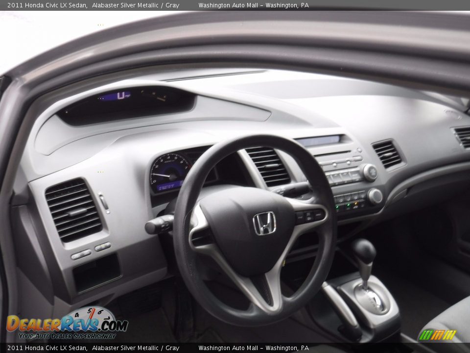 2011 Honda Civic LX Sedan Alabaster Silver Metallic / Gray Photo #9