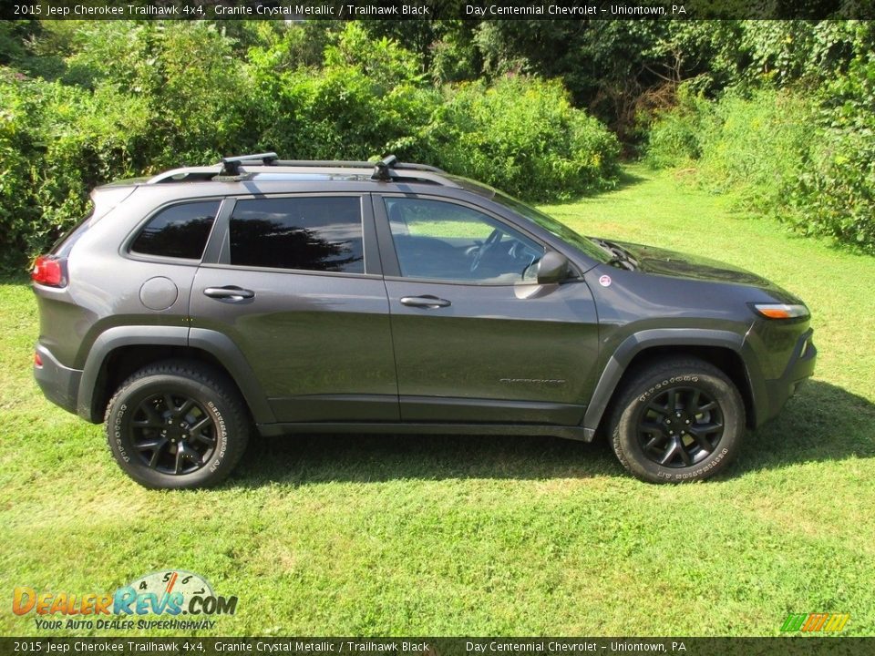 2015 Jeep Cherokee Trailhawk 4x4 Granite Crystal Metallic / Trailhawk Black Photo #2