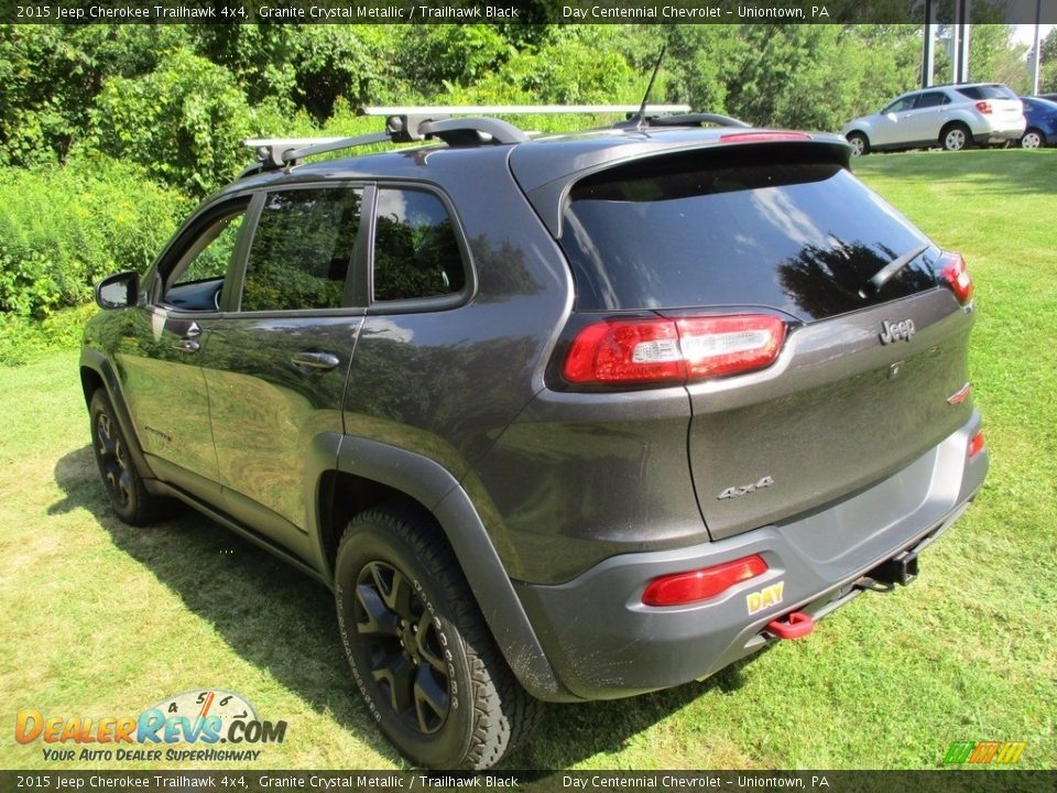 2015 Jeep Cherokee Trailhawk 4x4 Granite Crystal Metallic / Trailhawk Black Photo #13