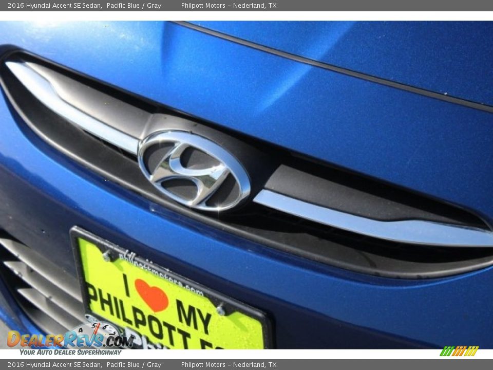 2016 Hyundai Accent SE Sedan Pacific Blue / Gray Photo #4