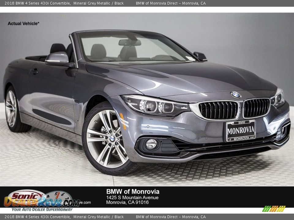 2018 BMW 4 Series 430i Convertible Mineral Grey Metallic / Black Photo #1