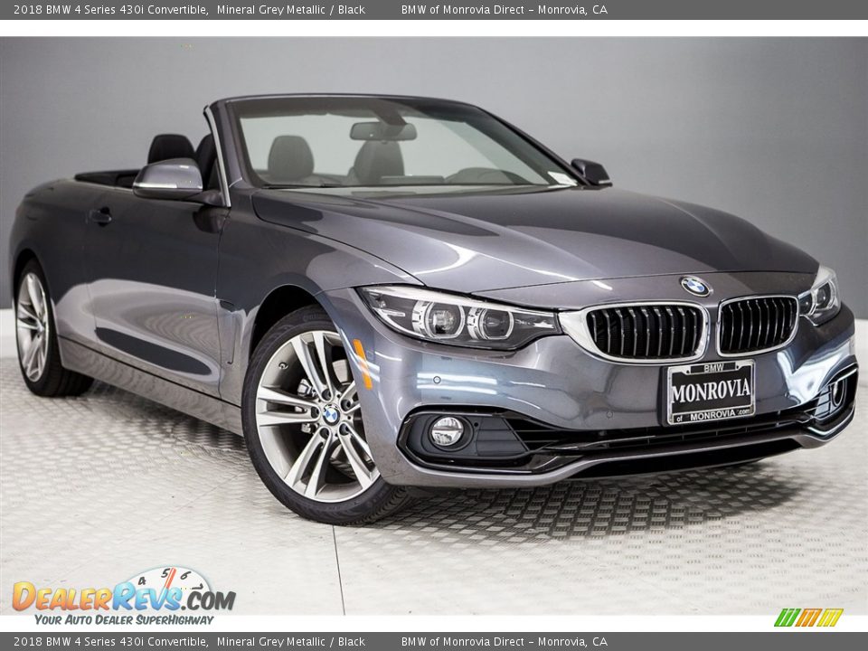 2018 BMW 4 Series 430i Convertible Mineral Grey Metallic / Black Photo #12