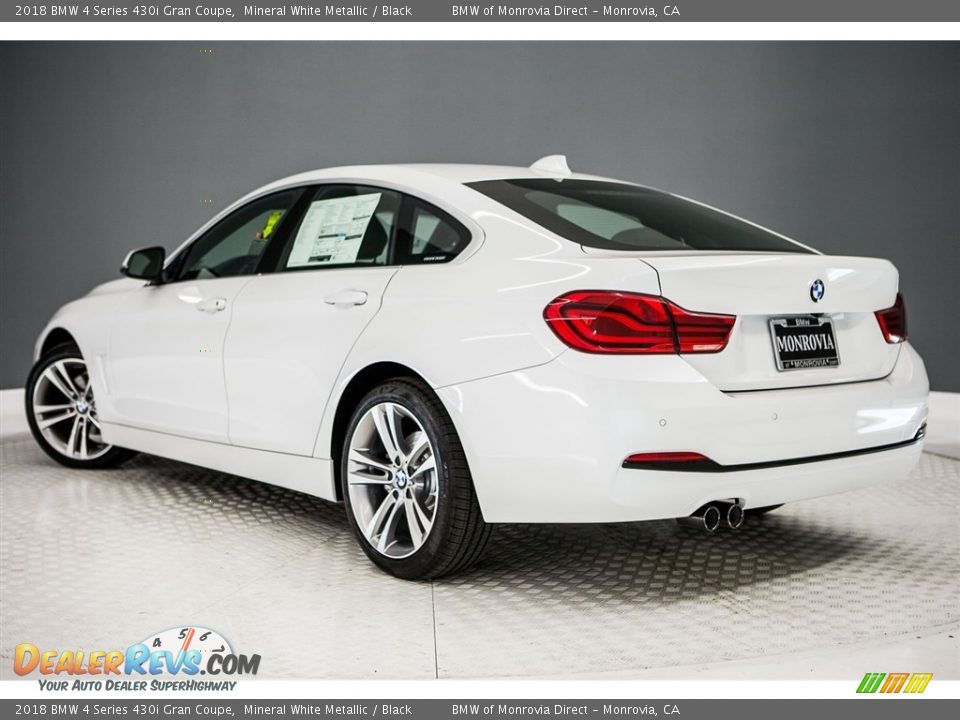 2018 BMW 4 Series 430i Gran Coupe Mineral White Metallic / Black Photo #3