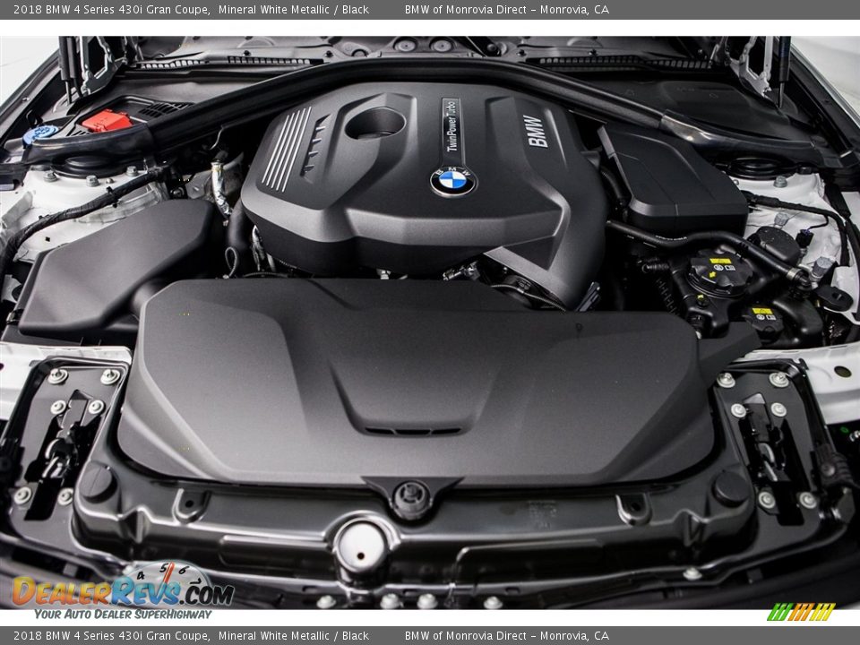 2018 BMW 4 Series 430i Gran Coupe Mineral White Metallic / Black Photo #8