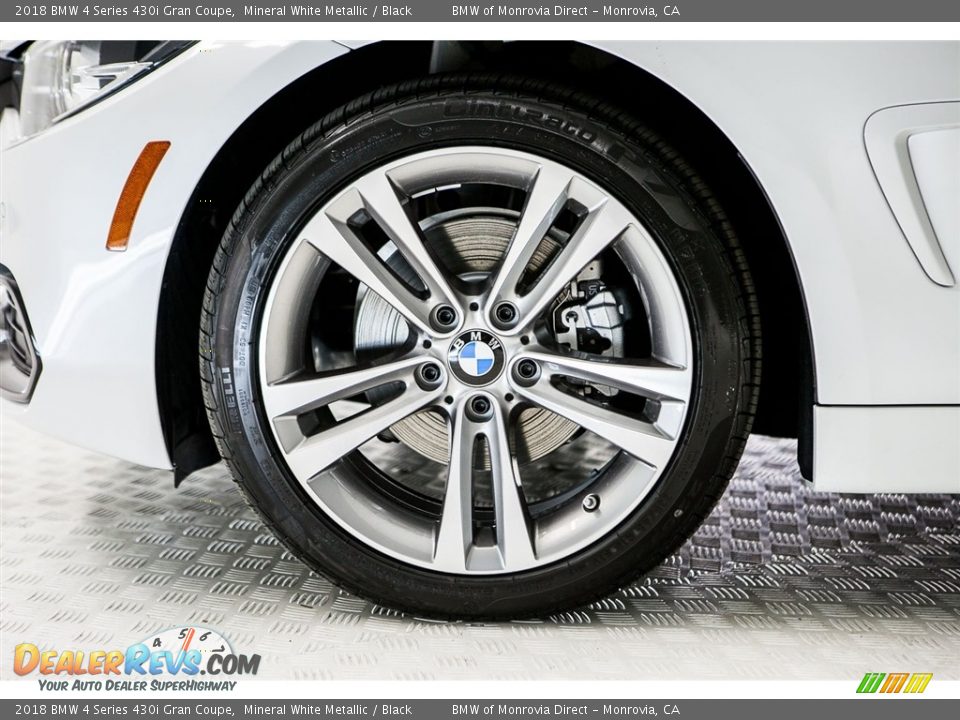 2018 BMW 4 Series 430i Gran Coupe Mineral White Metallic / Black Photo #9