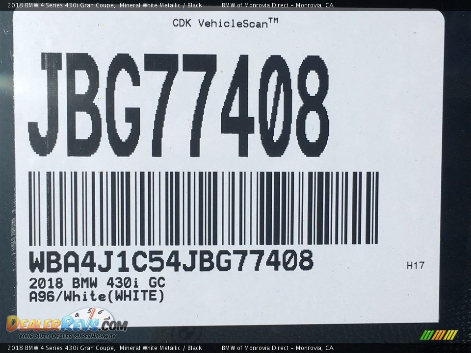 2018 BMW 4 Series 430i Gran Coupe Mineral White Metallic / Black Photo #11