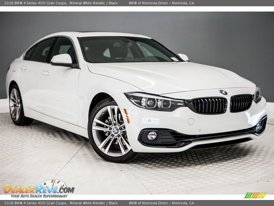 2018 BMW 4 Series 430i Gran Coupe Mineral White Metallic / Black Photo #12