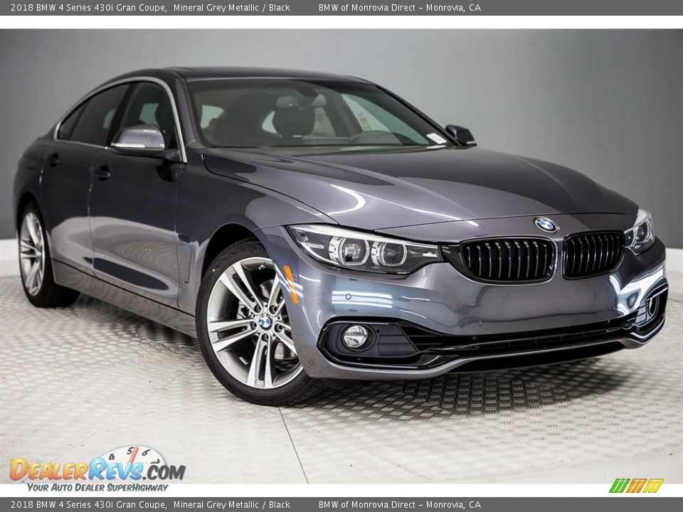 2018 BMW 4 Series 430i Gran Coupe Mineral Grey Metallic / Black Photo #12