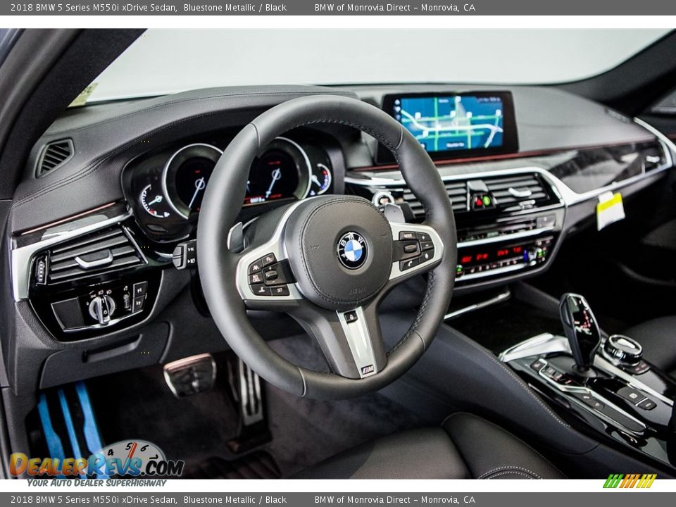 2018 BMW 5 Series M550i xDrive Sedan Bluestone Metallic / Black Photo #5