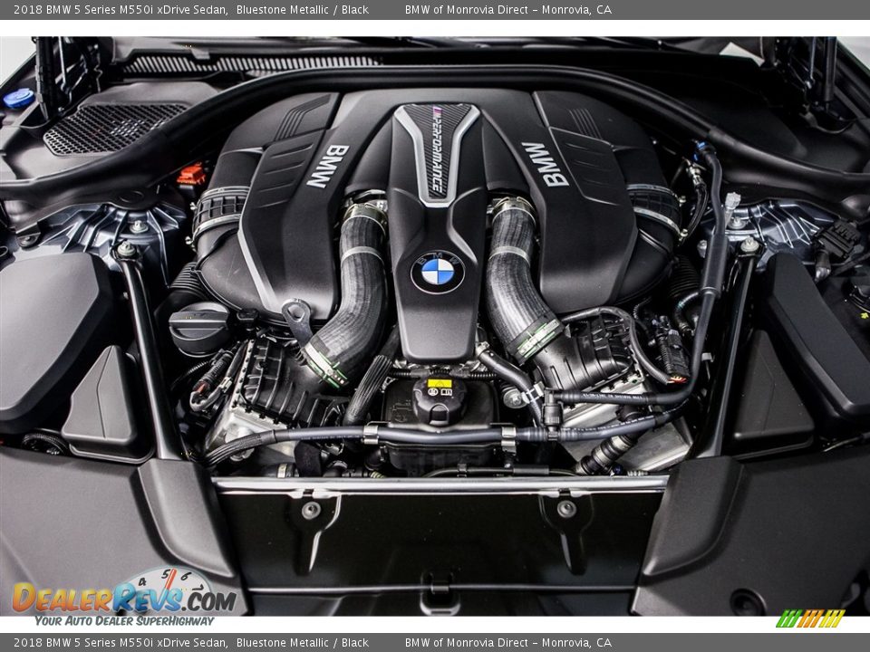 2018 BMW 5 Series M550i xDrive Sedan Bluestone Metallic / Black Photo #8