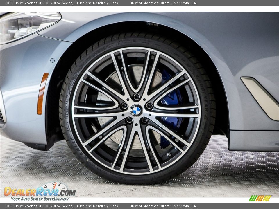 2018 BMW 5 Series M550i xDrive Sedan Bluestone Metallic / Black Photo #9