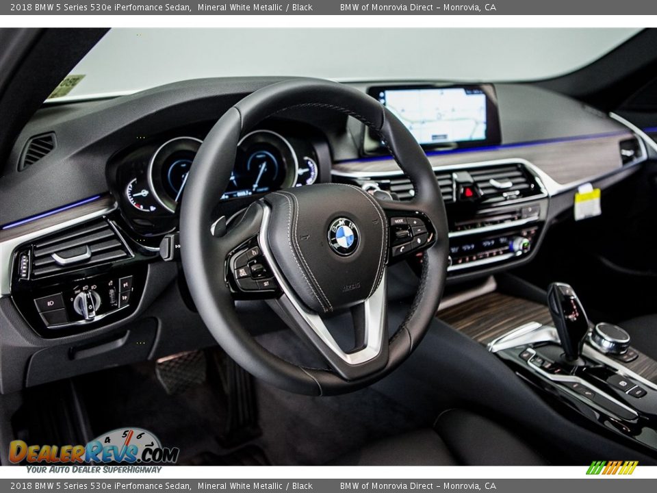 2018 BMW 5 Series 530e iPerfomance Sedan Mineral White Metallic / Black Photo #5