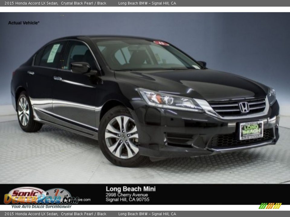 2015 Honda Accord LX Sedan Crystal Black Pearl / Black Photo #1