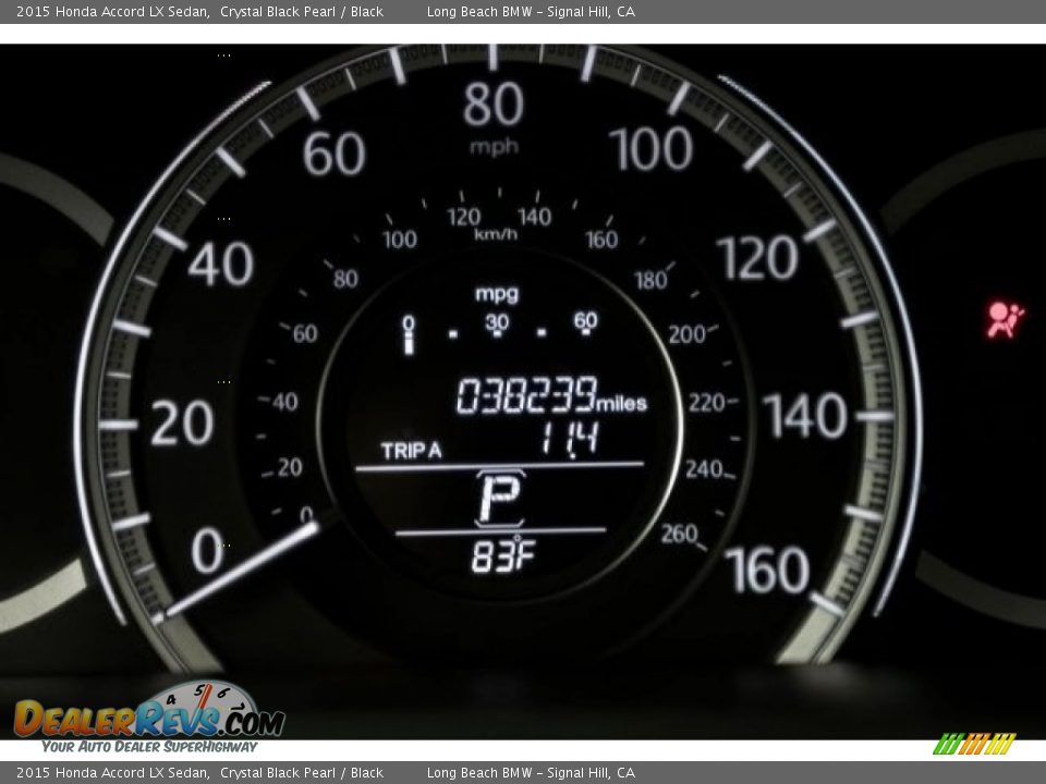 2015 Honda Accord LX Sedan Crystal Black Pearl / Black Photo #28
