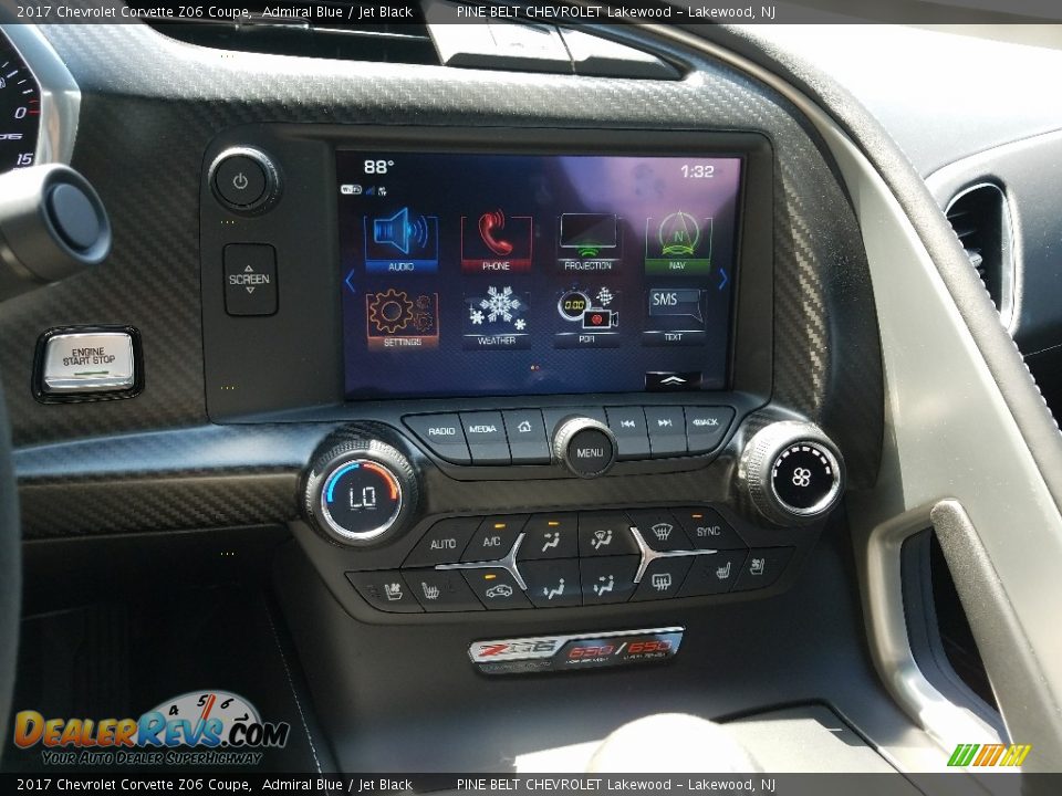 2017 Chevrolet Corvette Z06 Coupe Admiral Blue / Jet Black Photo #10