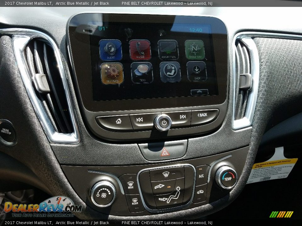 2017 Chevrolet Malibu LT Arctic Blue Metallic / Jet Black Photo #10