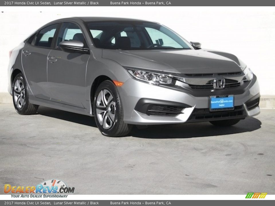 2017 Honda Civic LX Sedan Lunar Silver Metallic / Black Photo #1
