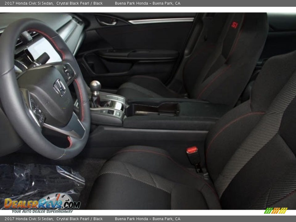 2017 Honda Civic Si Sedan Crystal Black Pearl / Black Photo #9