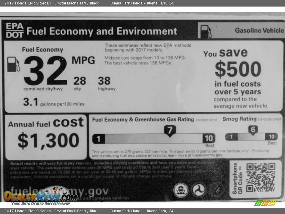 2017 Honda Civic Si Sedan Crystal Black Pearl / Black Photo #19