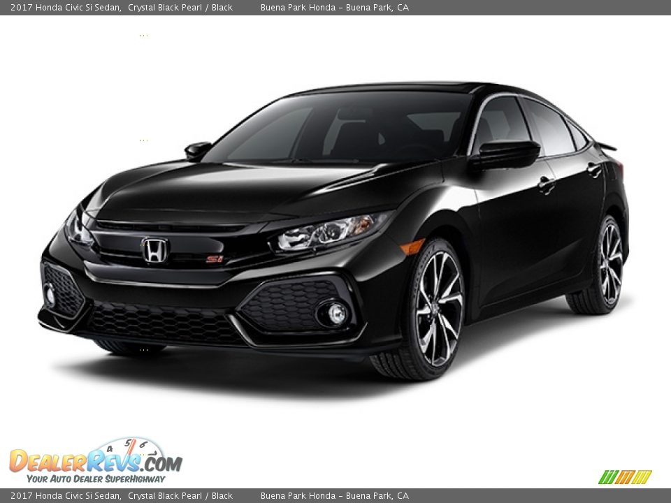 2017 Honda Civic Si Sedan Crystal Black Pearl / Black Photo #21