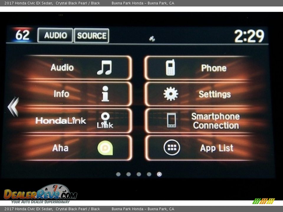 2017 Honda Civic EX Sedan Crystal Black Pearl / Black Photo #16