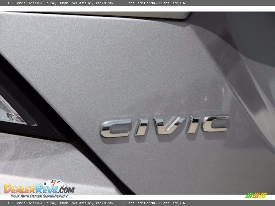 2017 Honda Civic LX-P Coupe Lunar Silver Metallic / Black/Gray Photo #3