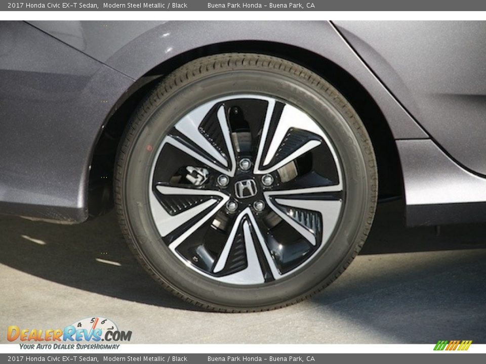 2017 Honda Civic EX-T Sedan Modern Steel Metallic / Black Photo #5