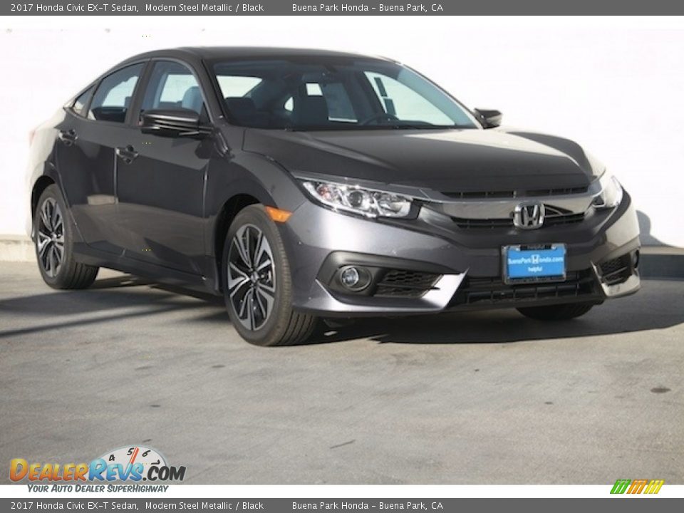 2017 Honda Civic EX-T Sedan Modern Steel Metallic / Black Photo #1