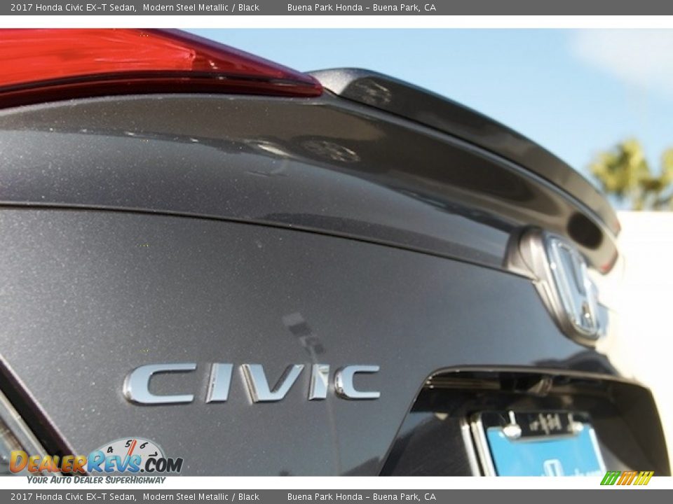 2017 Honda Civic EX-T Sedan Modern Steel Metallic / Black Photo #3