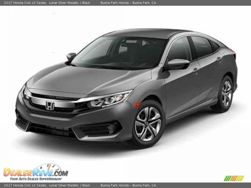 2017 Honda Civic LX Sedan Lunar Silver Metallic / Black Photo #16