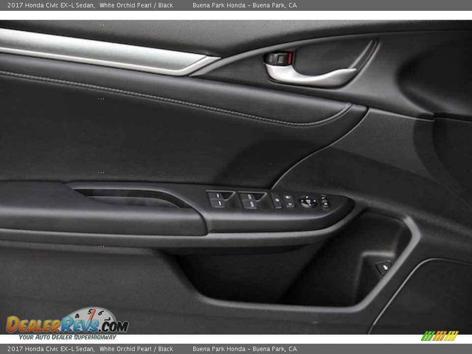 2017 Honda Civic EX-L Sedan White Orchid Pearl / Black Photo #8