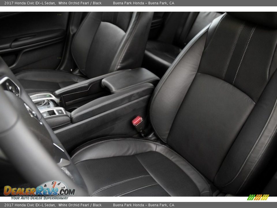 2017 Honda Civic EX-L Sedan White Orchid Pearl / Black Photo #11