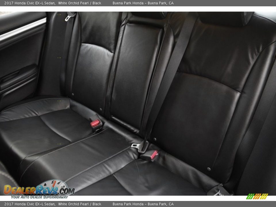 2017 Honda Civic EX-L Sedan White Orchid Pearl / Black Photo #15