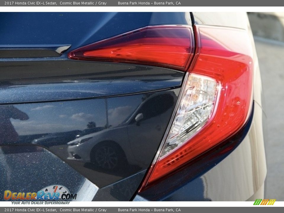 2017 Honda Civic EX-L Sedan Cosmic Blue Metallic / Gray Photo #4