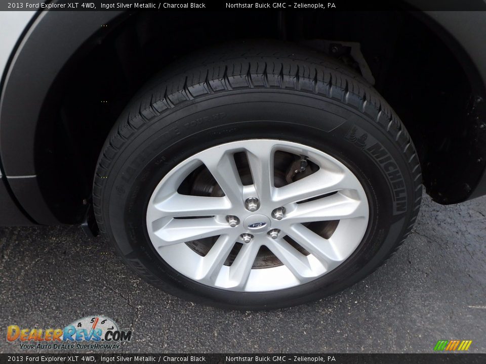2013 Ford Explorer XLT 4WD Ingot Silver Metallic / Charcoal Black Photo #13