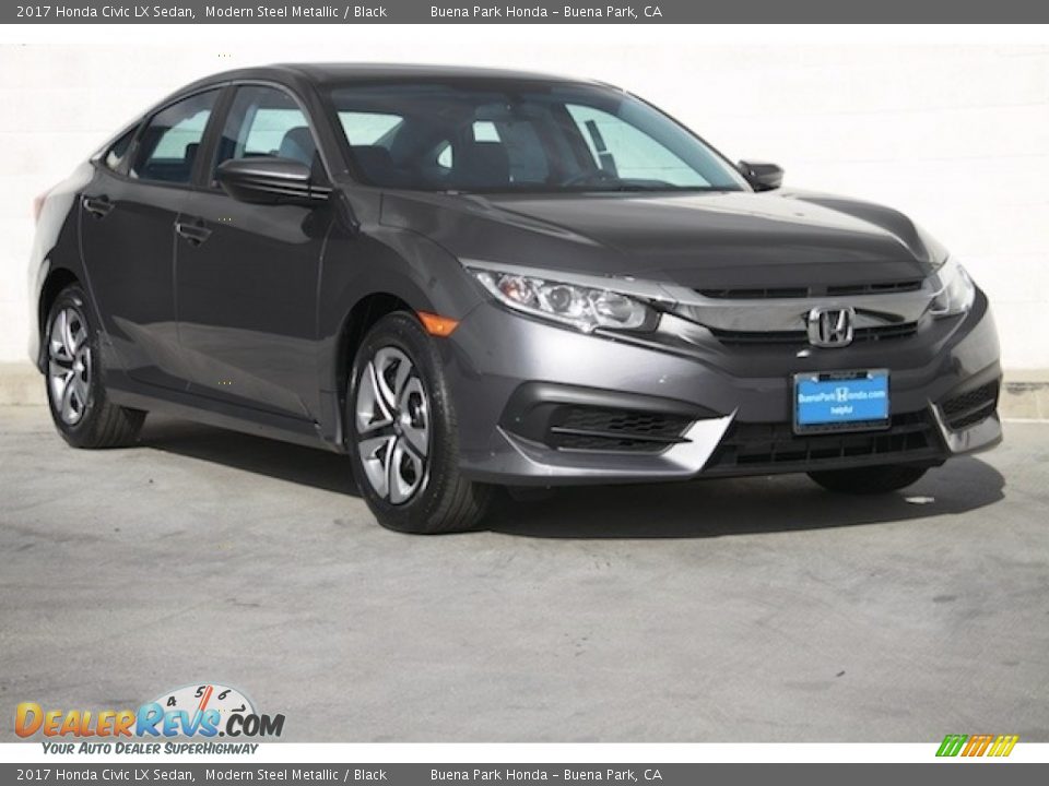 2017 Honda Civic LX Sedan Modern Steel Metallic / Black Photo #1