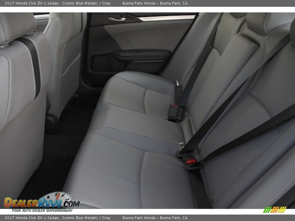 2017 Honda Civic EX-L Sedan Cosmic Blue Metallic / Gray Photo #12