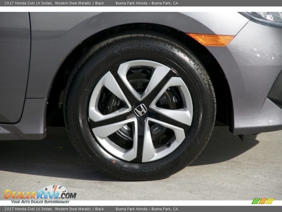 2017 Honda Civic LX Sedan Modern Steel Metallic / Black Photo #5