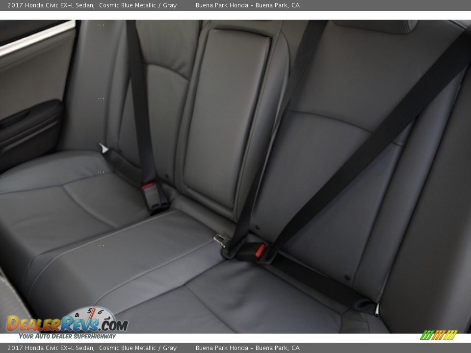 2017 Honda Civic EX-L Sedan Cosmic Blue Metallic / Gray Photo #15
