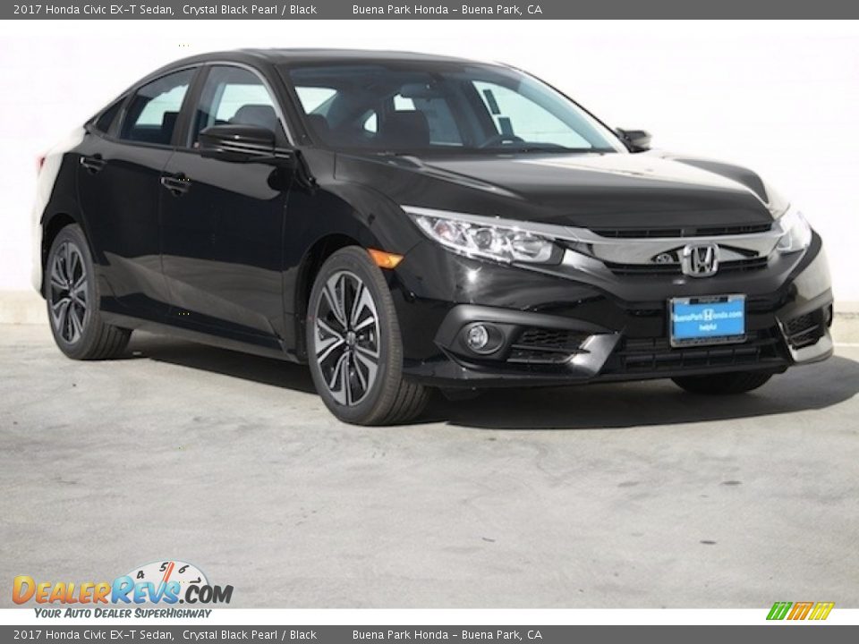 2017 Honda Civic EX-T Sedan Crystal Black Pearl / Black Photo #1