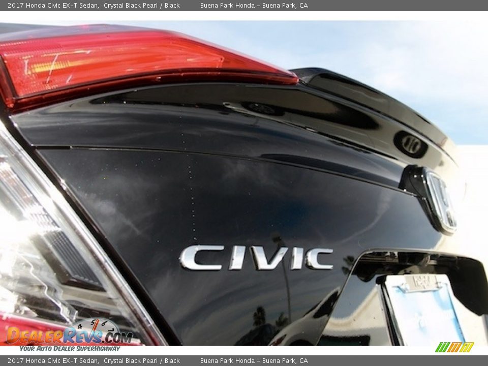 2017 Honda Civic EX-T Sedan Crystal Black Pearl / Black Photo #3