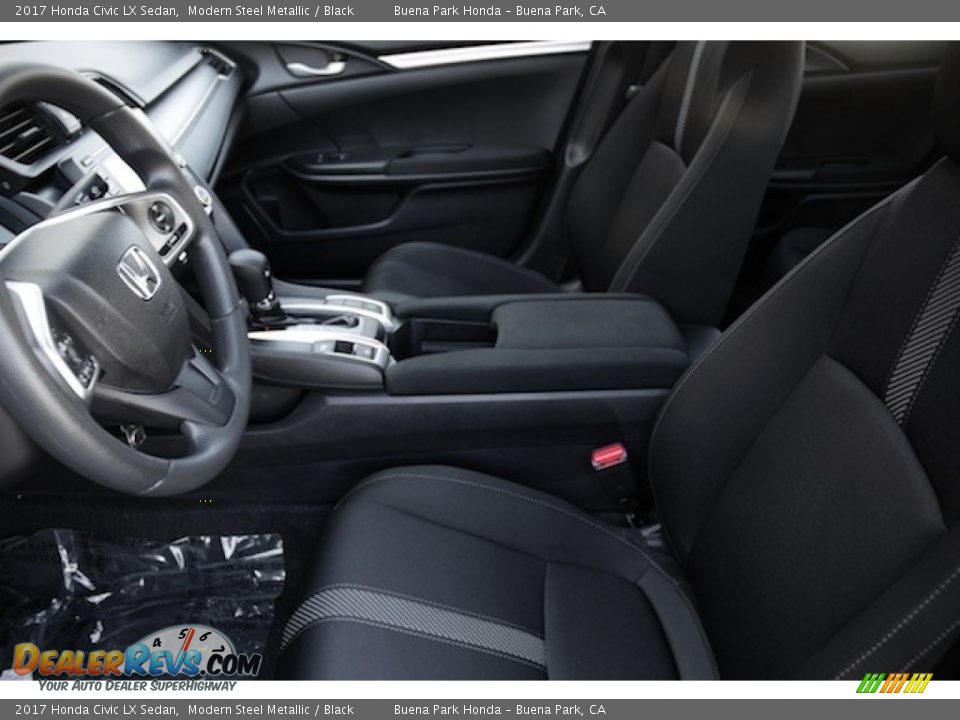 2017 Honda Civic LX Sedan Modern Steel Metallic / Black Photo #8