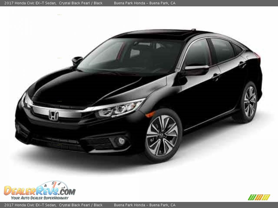 2017 Honda Civic EX-T Sedan Crystal Black Pearl / Black Photo #19